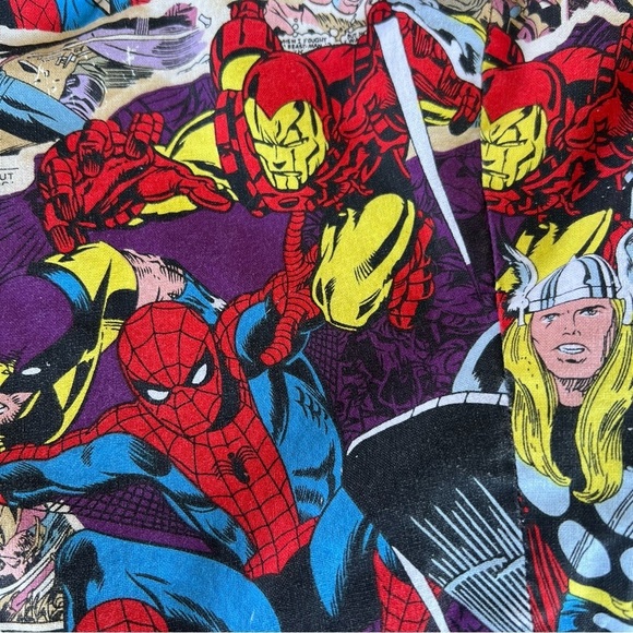 VTG Marvel Comics Fit and Flare Mini Skater Dress Spider-Man Hulk Thor Colorful - Picture 9 of 16